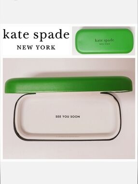 KATE SPADE Green & Black Hard Shell Eyeglass Sunnies Case